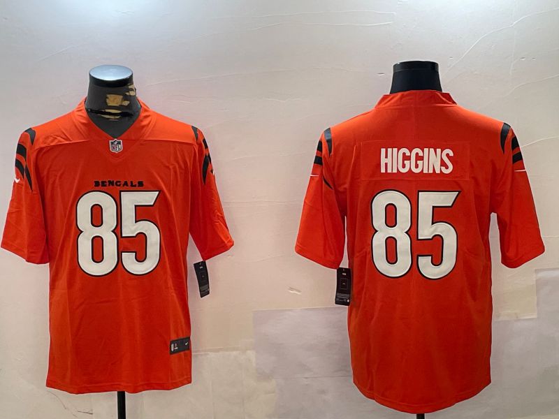 Men Cincinnati Bengals #85 Higgins Orange Second generation 2024 Nike Limited NFL Jersey style 2->philadelphia eagles->NFL Jersey
